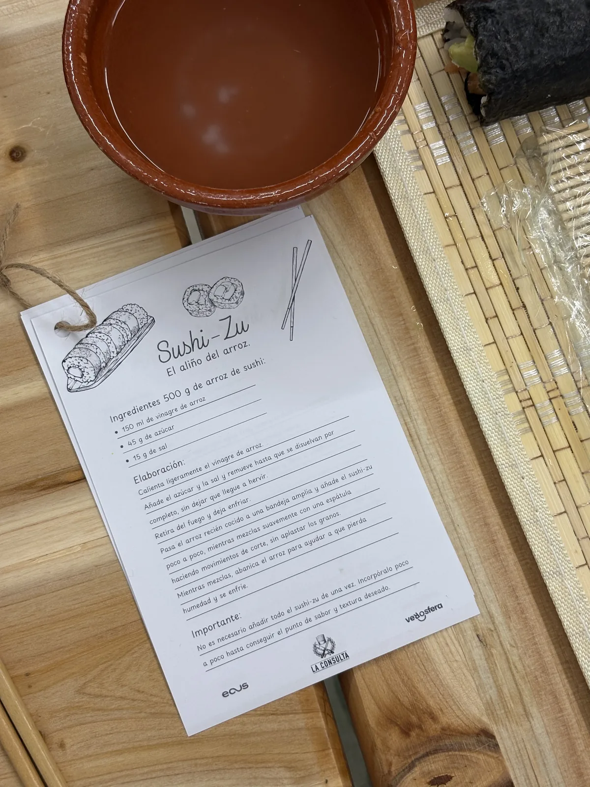 Recetario Sushi-Zu de ECUS