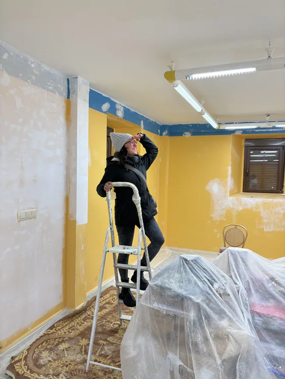 Obras y pintura del local